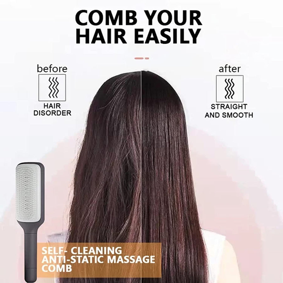 4 in 1 Smart Hair Brush | Self-Cleaning & Detangling