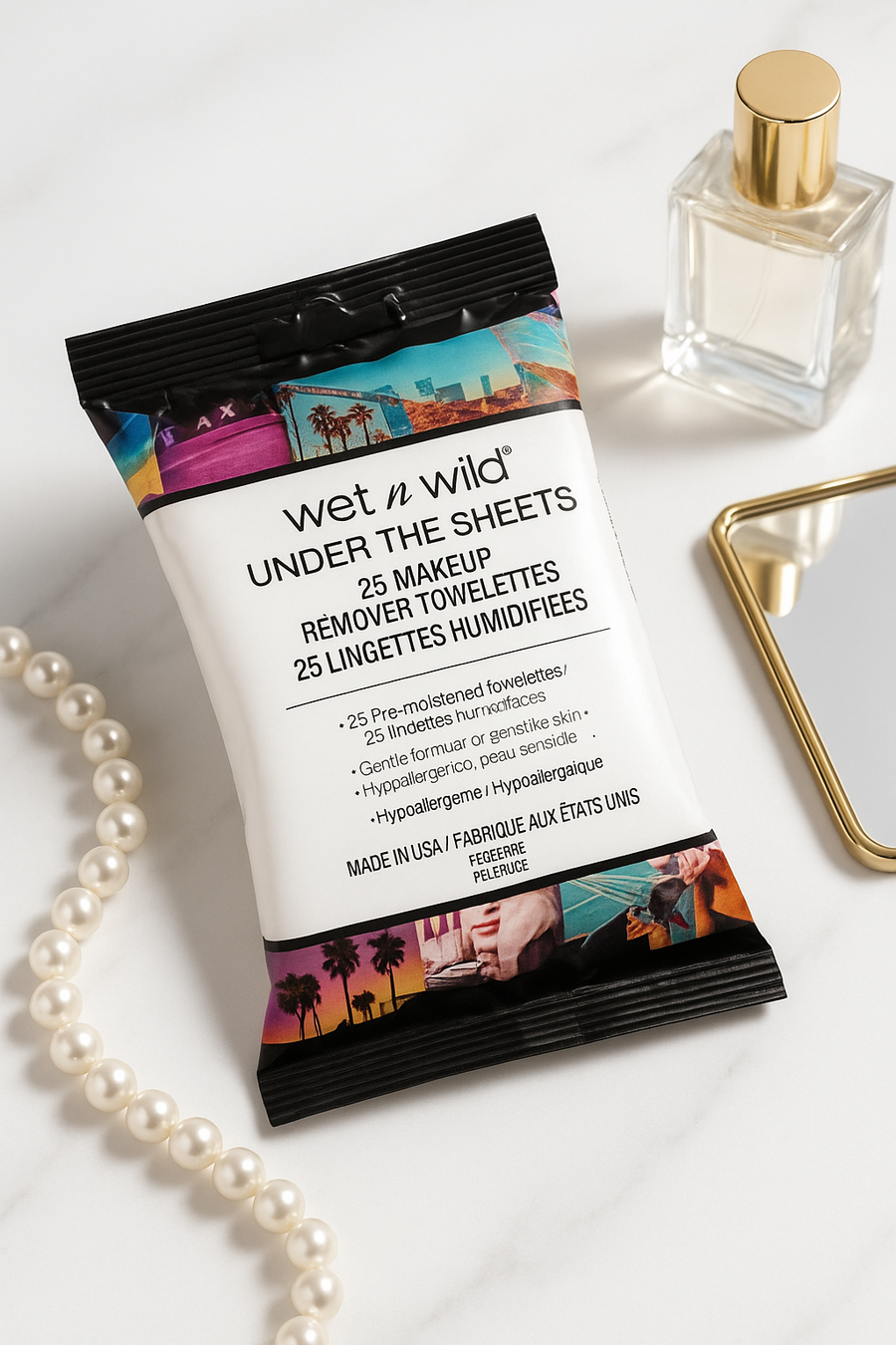 WET N WILD Under the Sheets Makeup Remover Wipes - 25 Towelettes