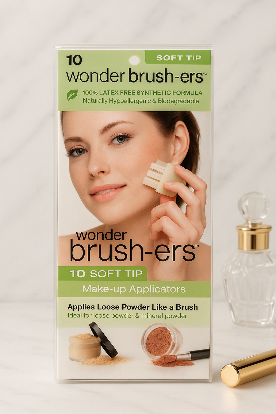 Wonder Brush-ers Make-up Applicators - 10 Soft Tip - White
