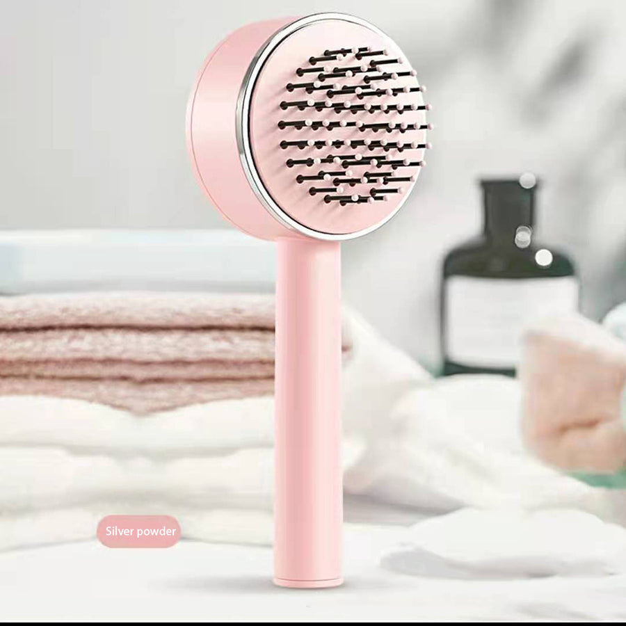 Self-Cleaning 3D Air Cushion Hair Brush – Anti-Frizz, Scalp Massager, Detangler