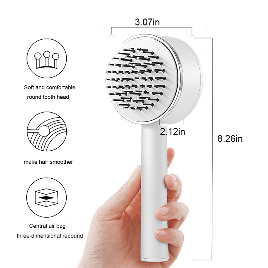 One-Click Self-Cleaning Hair Brush | 3D Air Cushion for Healthy Hair