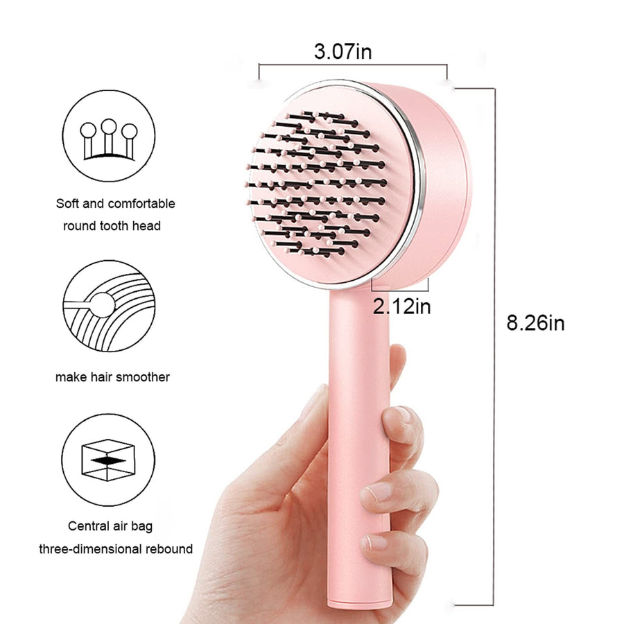 One-Click Self-Cleaning Hair Brush | 3D Air Cushion for Healthy Hair