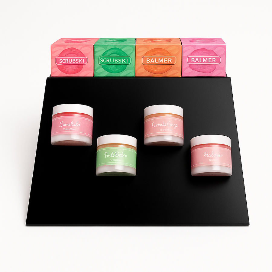 RUDE Scrubski & Balmer Lip Exfoliator Display Set, 32pcs