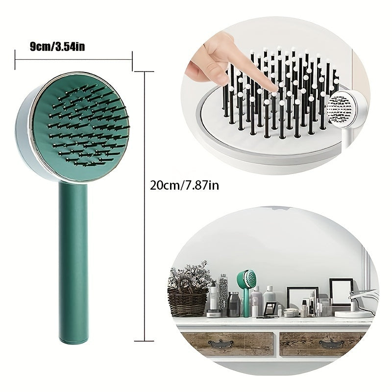 One-Click Self-Cleaning Hair Brush | 3D Air Cushion for Healthy Hair