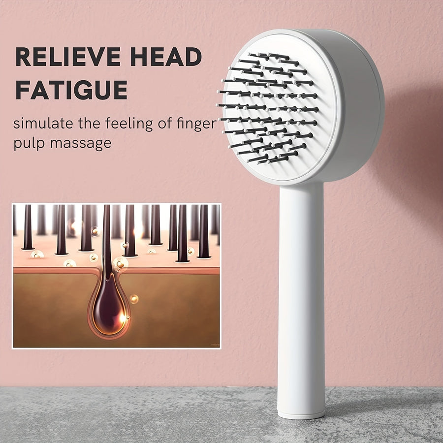 One-Click Self-Cleaning Hair Brush | 3D Air Cushion for Healthy Hair