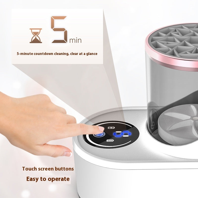 Electric Makeup Brush Cleaner Rechargeable Makeup Brushes Cleaning Tool Automatic Makeup Brush Cleaning Stand Device - Luniva