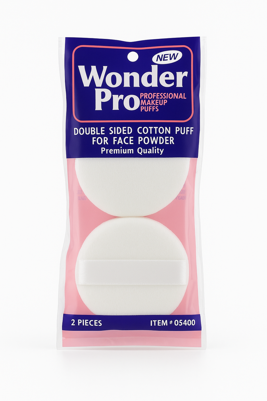 Wonder Pro Double Sided Cotton Puff For Face Powder - 2 Pieces