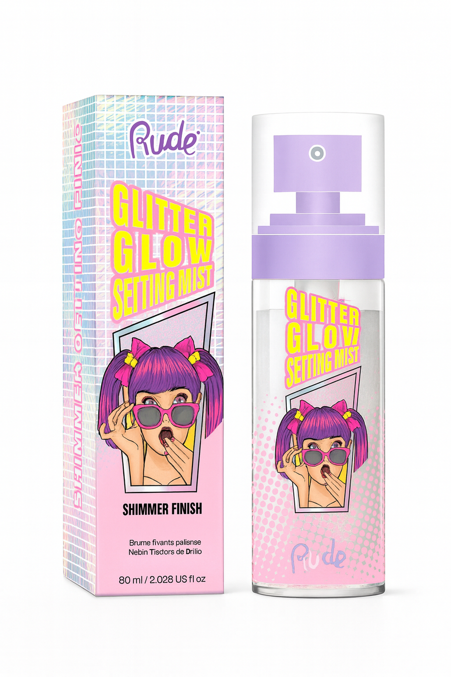 RUDE Glitter Glow Setting Mist