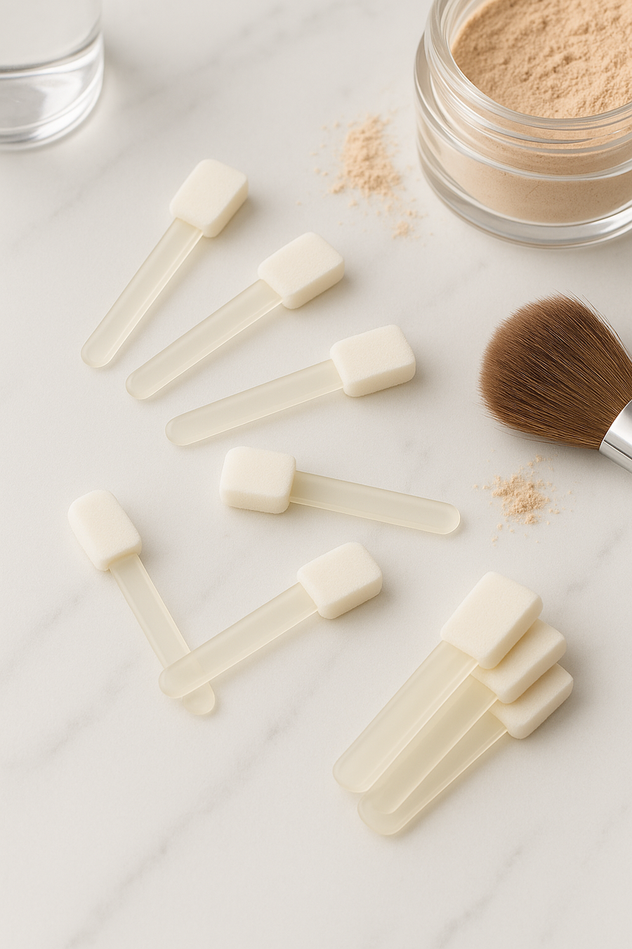 Wonder Brush-ers Make-up Applicators - 10 Soft Tip - White