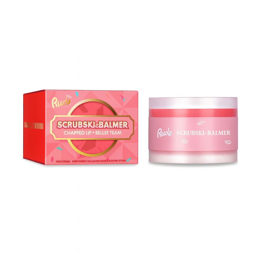 RUDE Scrubski & Balmer Lip Exfoliator Display Set, 32pcs