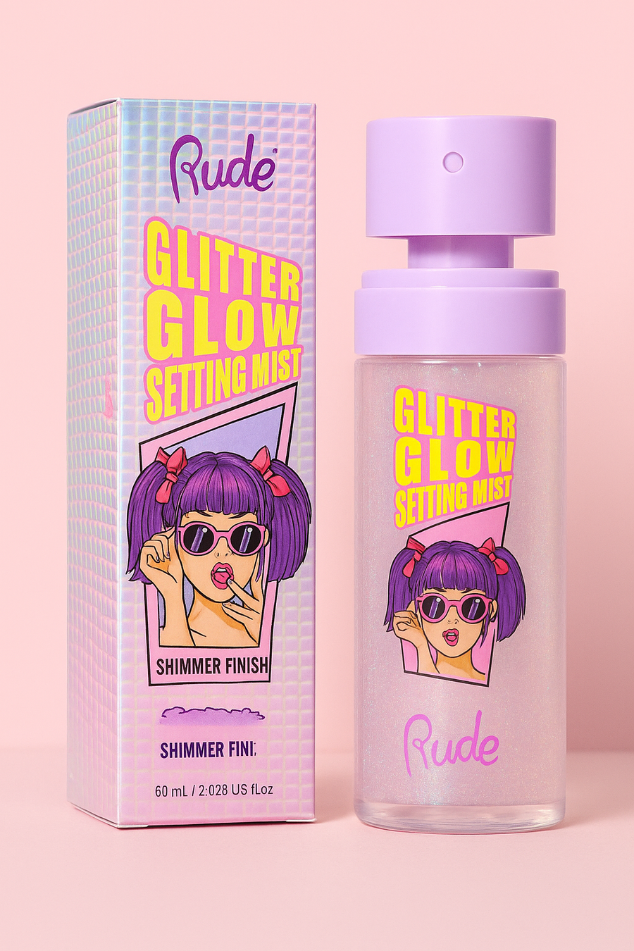 RUDE Glitter Glow Setting Mist