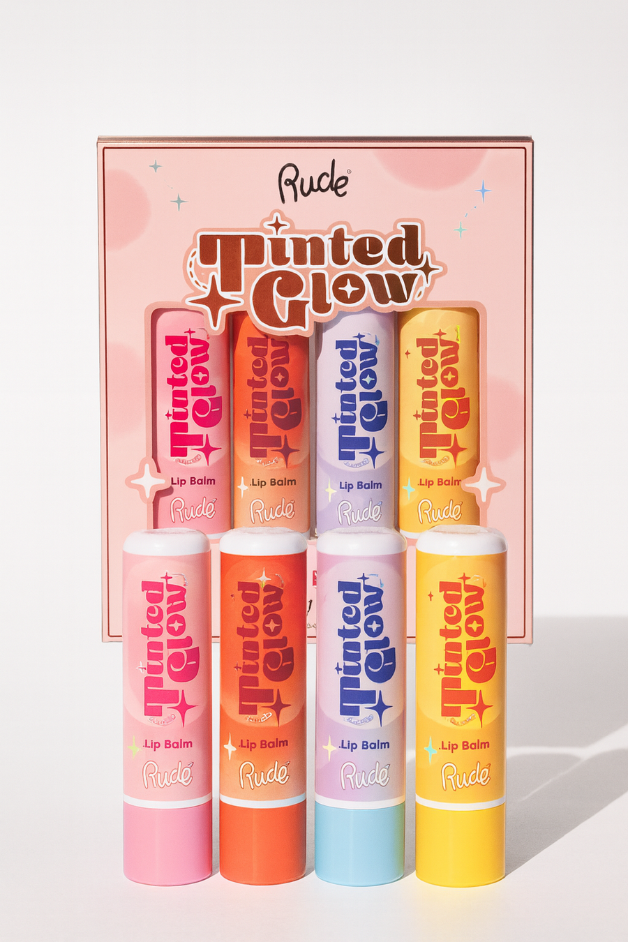 RUDE Tinted Glow Lip Balm (4 Piece Set)