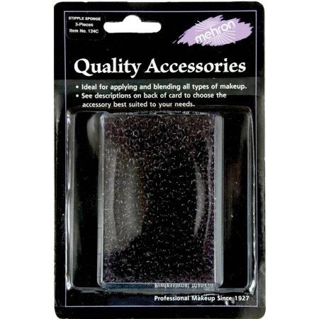Mehron Stipple Sponge Applicator (Carded) - Black