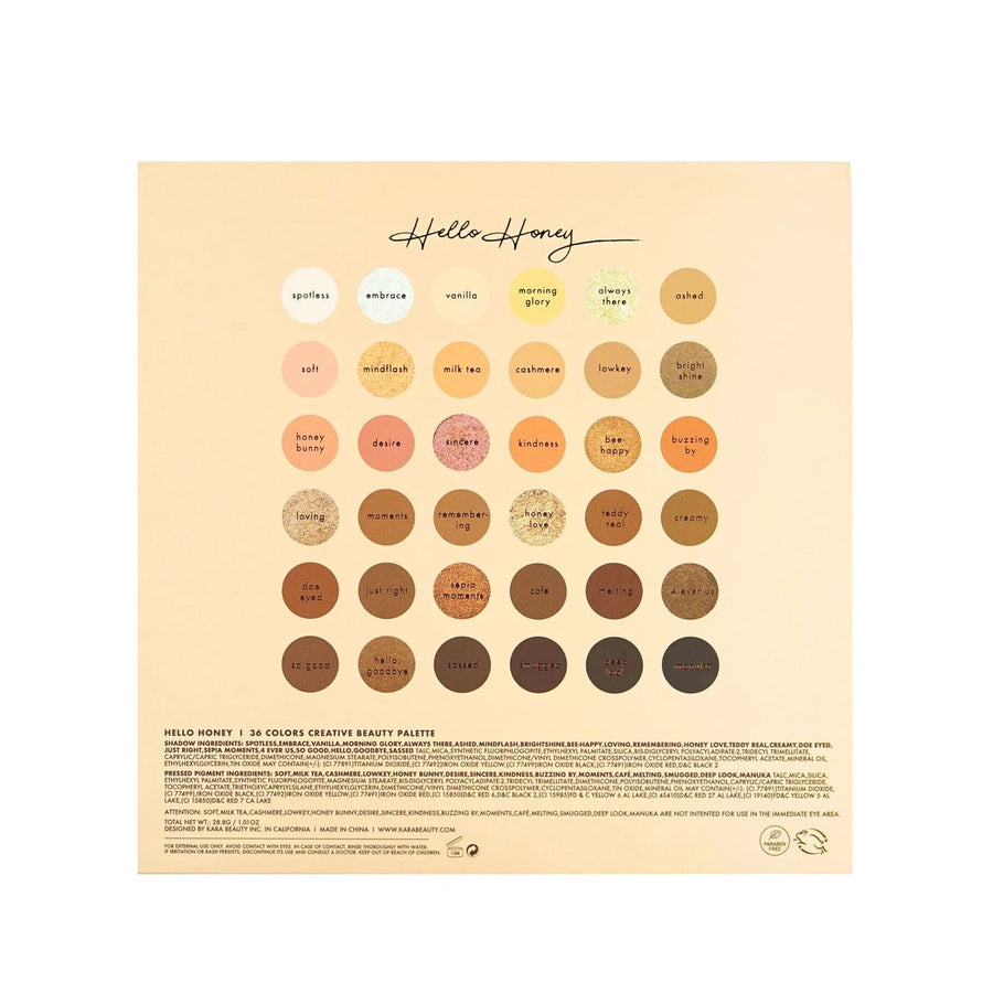 KARA BEAUTY Hello Honey 36 Color Creative Beauty Palette