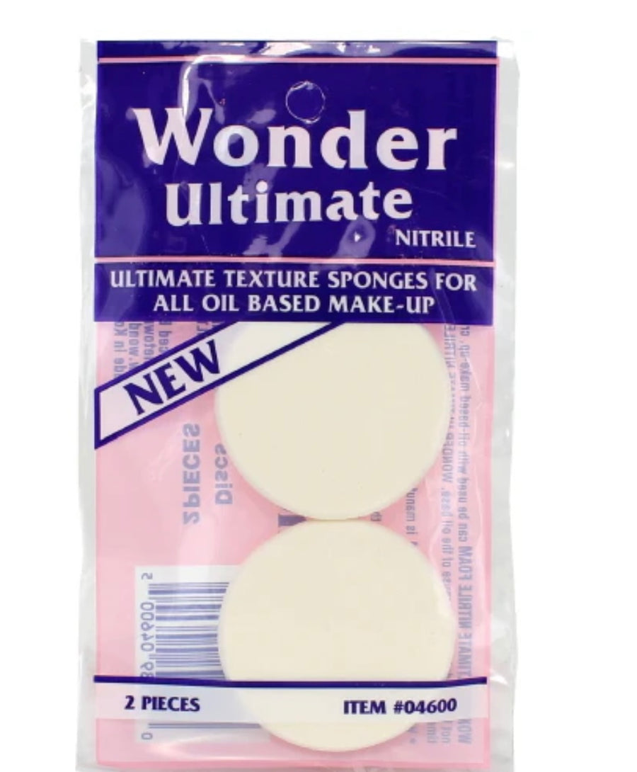 Wonder Ultimate Texture Sponges For All Oil Based Make-Up Round - 2 Pieces