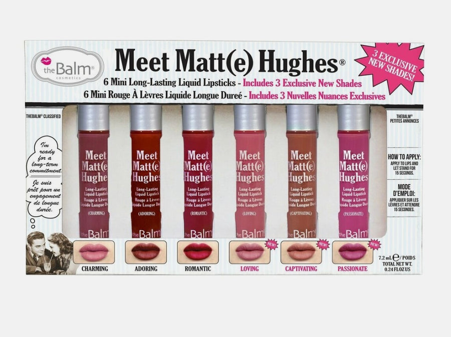 theBalm Meet Matte Hughes Set of 6 Mini Long-Lasting Liquid Lipsticks Volume 3