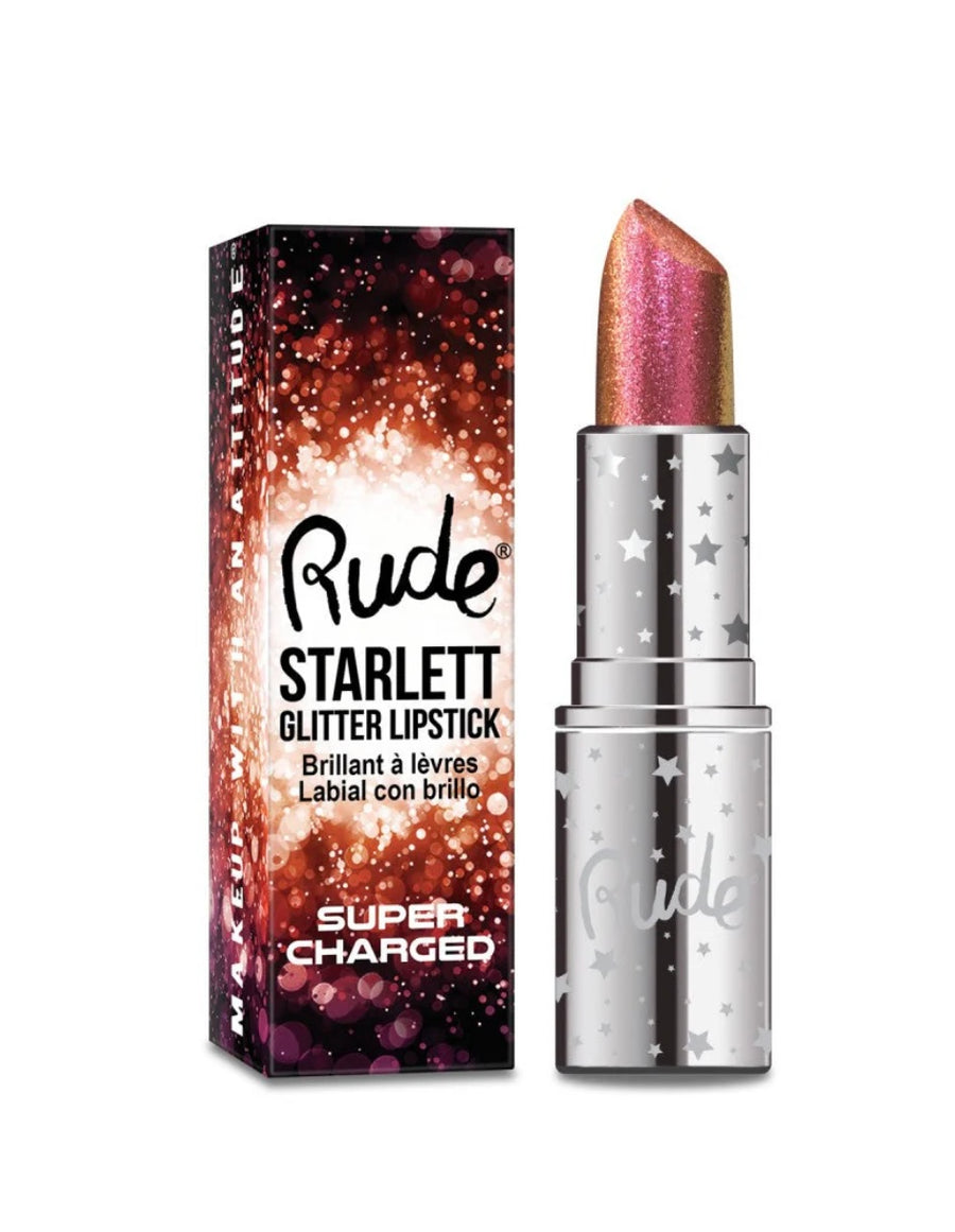 RUDE Starlett Supercharged Color Shift Glitter Lipstick