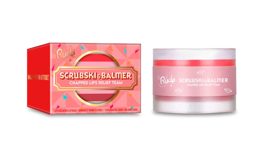 RUDE Scrubski & Balmer Lip Exfoliator and Lip Balm