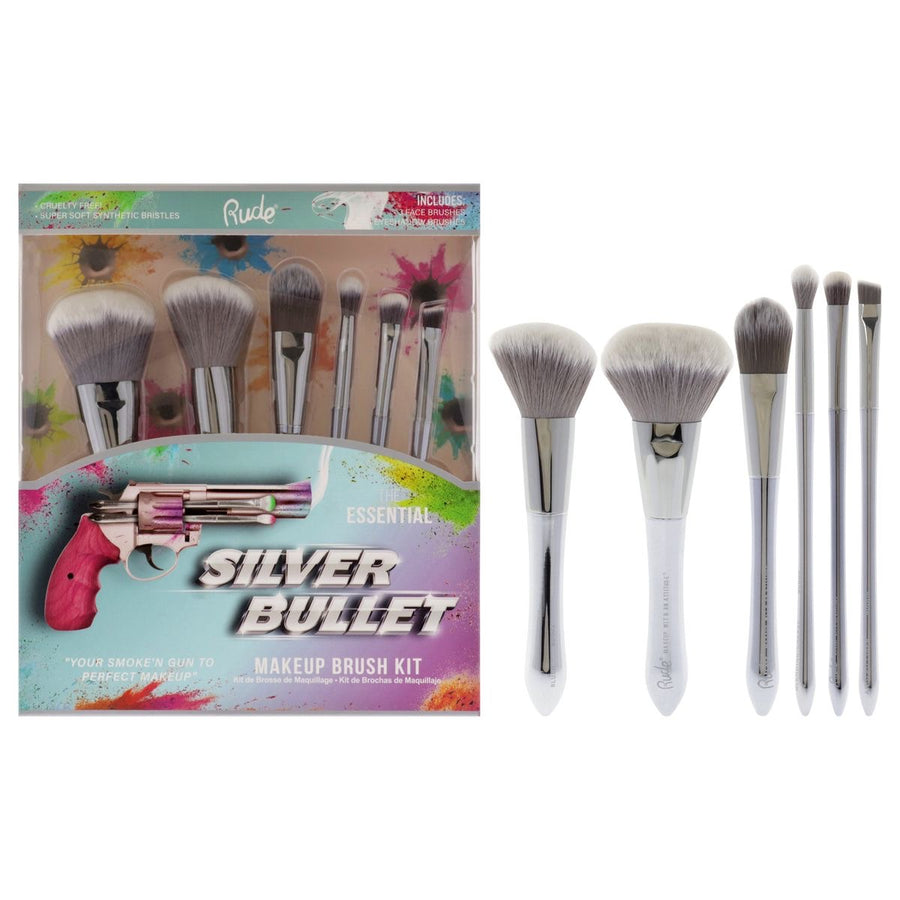 RUDE Silver Bullet Makeup Brush Kit