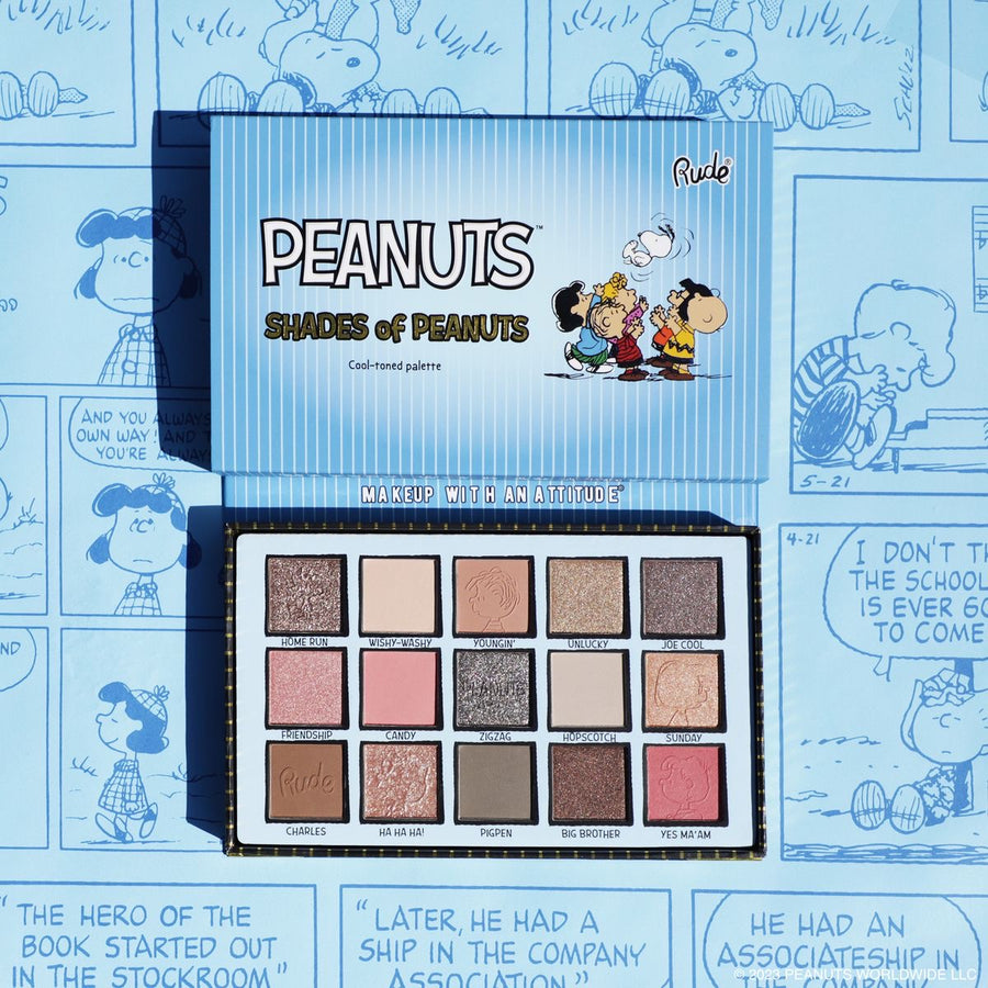 RUDE Shades of Peanuts Eyeshadow Palette - Cool-toned