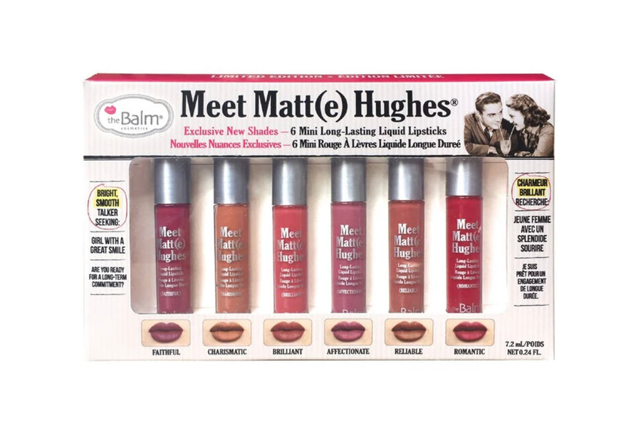 theBalm Meet Matt(e) Hughes Set of 6 Mini Long-Lasting Liquid Lipsticks