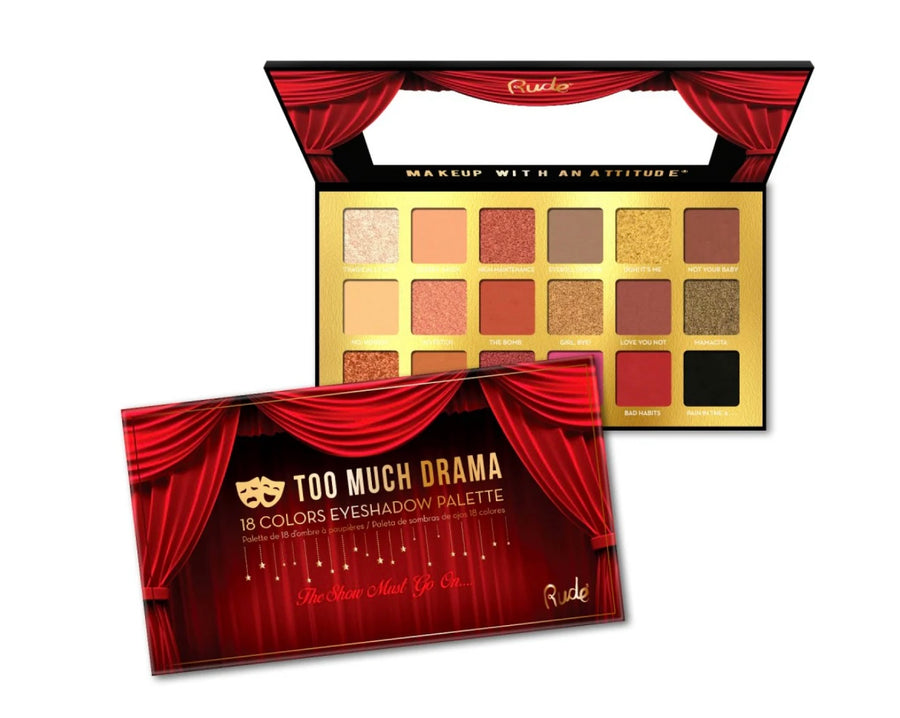 RUDE Too Much Drama - 18 Eyeshadow Palette