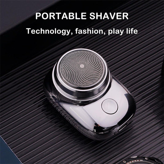 Compact cordless men's electric shaver – wet & dry use, portable waterproof design with fast USB charging