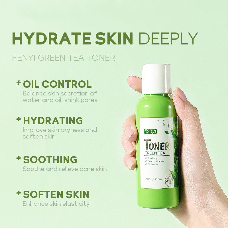 green tea toner 100ml moisturizing lotion - Luniva